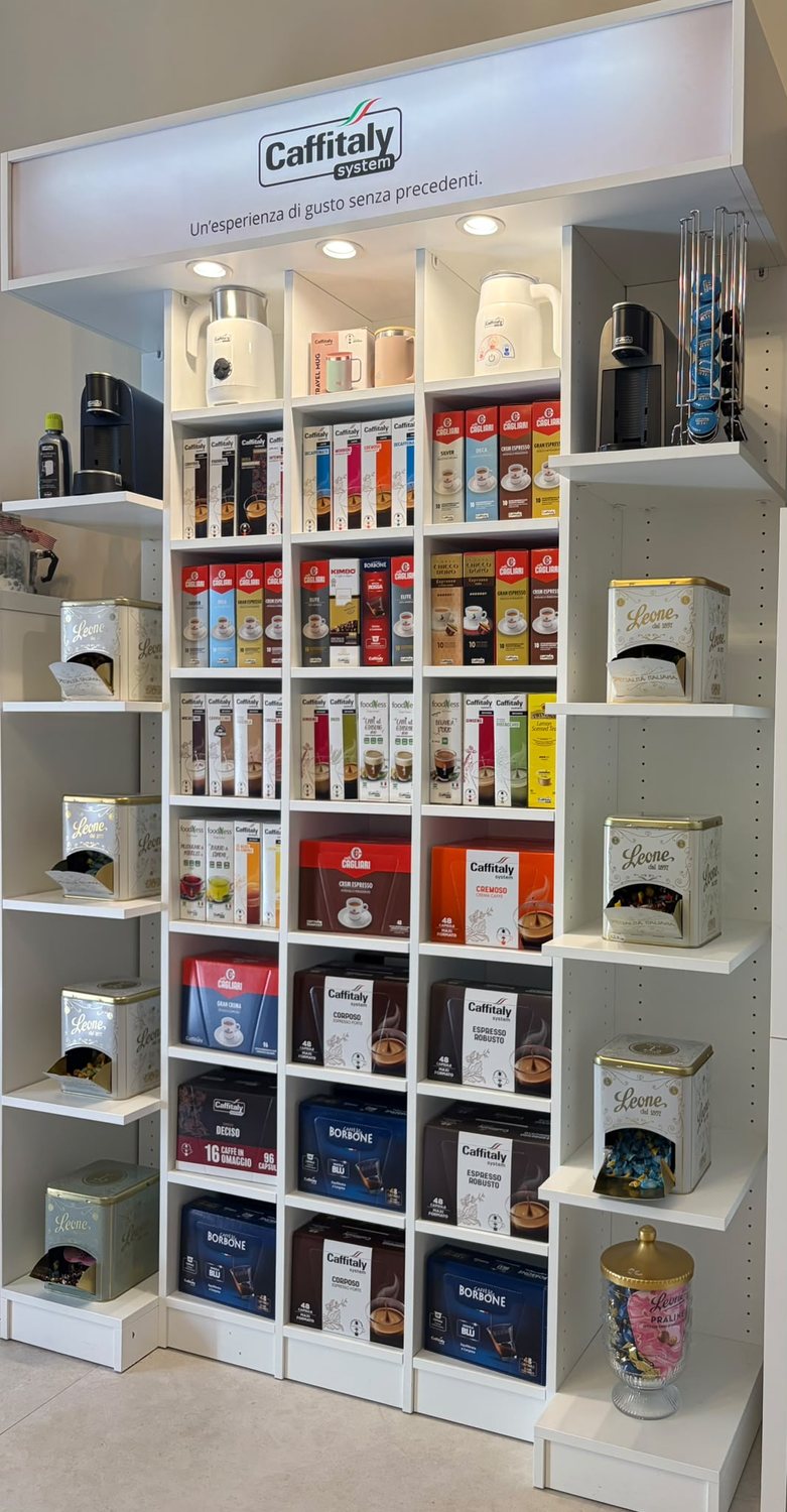 Selezione di caffè e tisane del punto vendita DAM